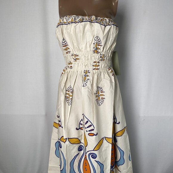 Aether Concept Women's Maxi Dress Size S Beige – Strapless, Lace Back - Picture 1 of 5